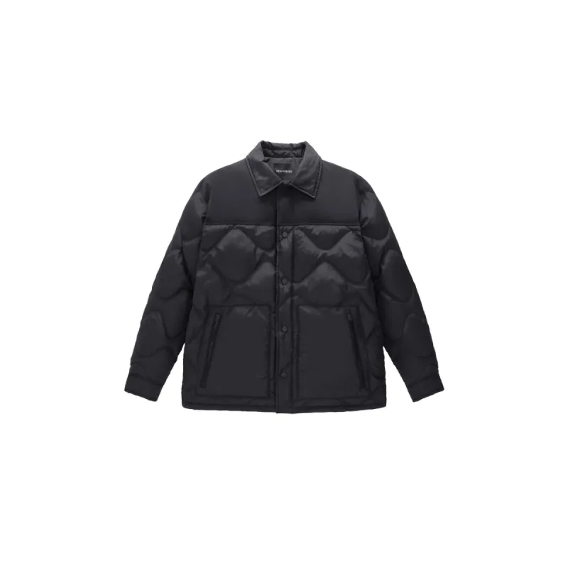 Men's Spliced Quilted Puffer Jacket sold by PEACEBIRD