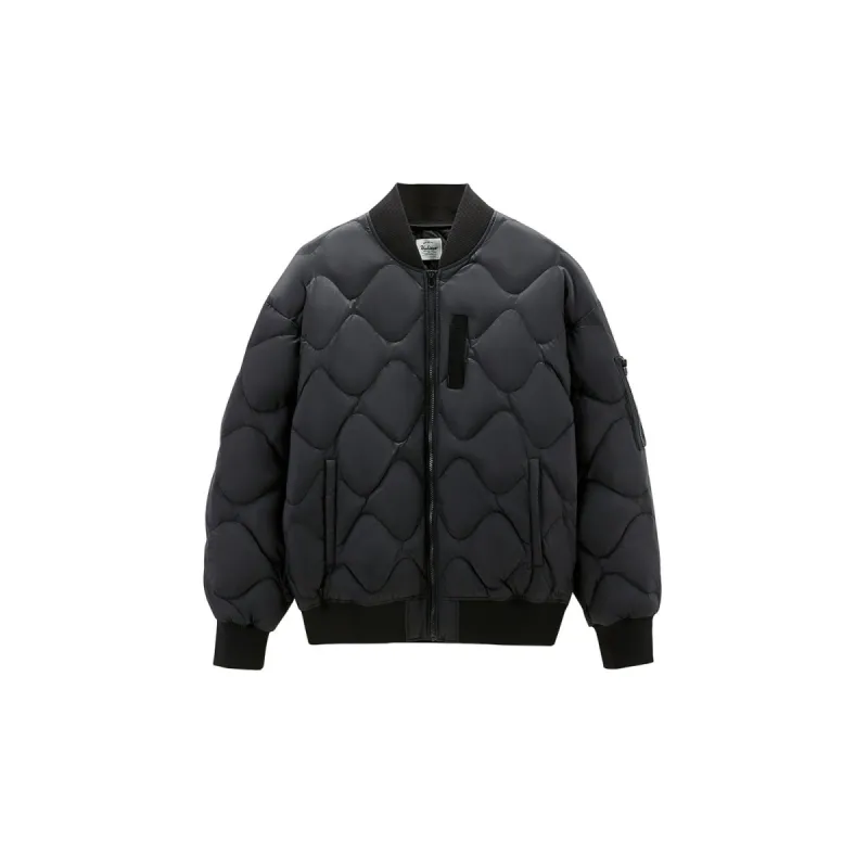 Men's Quilted Baseball Puffer Jacket sold by PEACEBIRD
