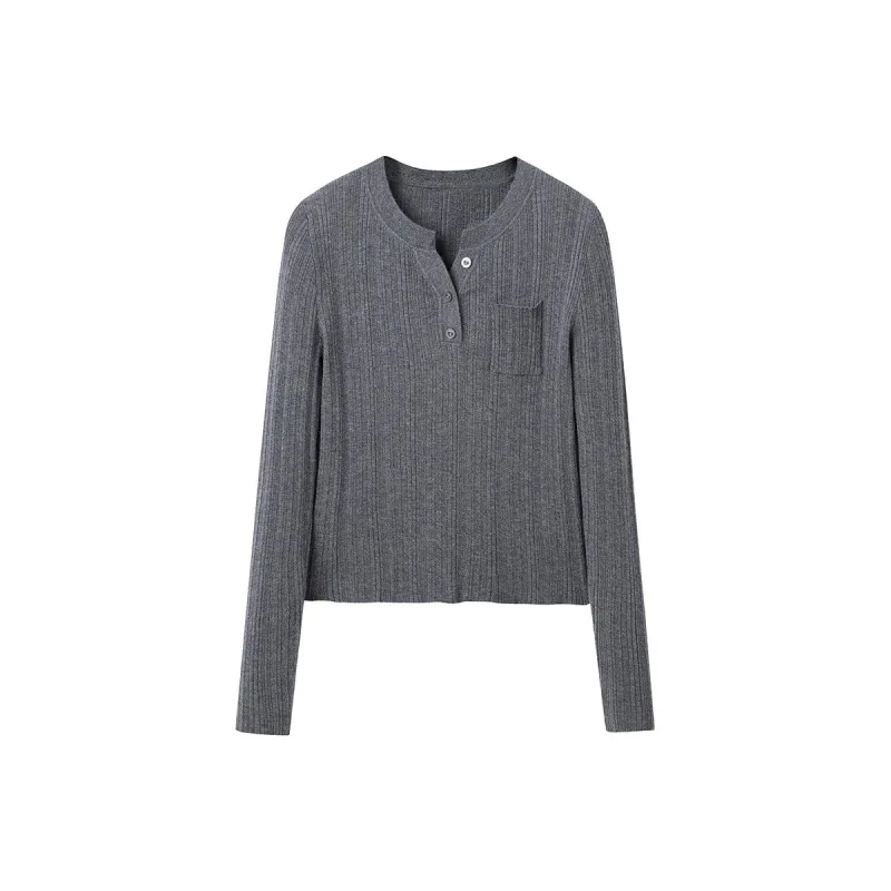 Women's Half Zip Textured Pullover sold by PEACEBIRD