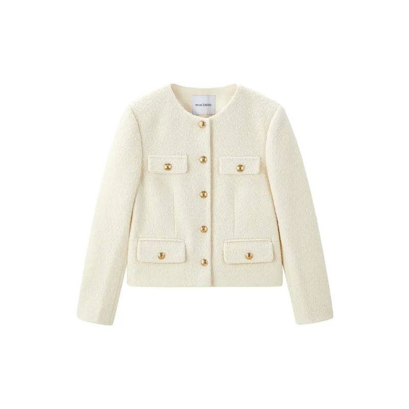 Women's Pocket Texture Jacket sold by PEACEBIRD