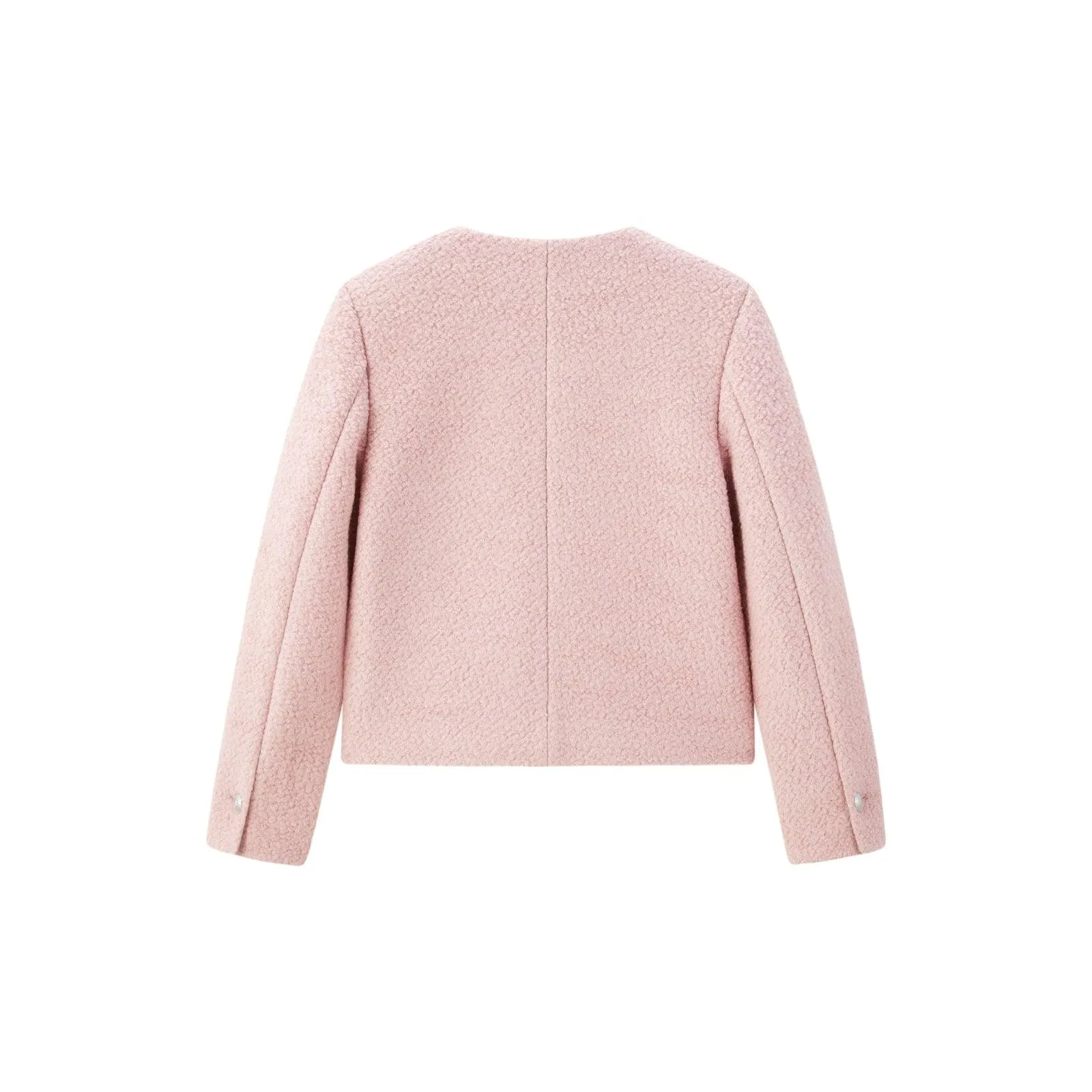 Women's Pink Pocket Texture Jacket sold by PEACEBIRD product image thumbnail 3