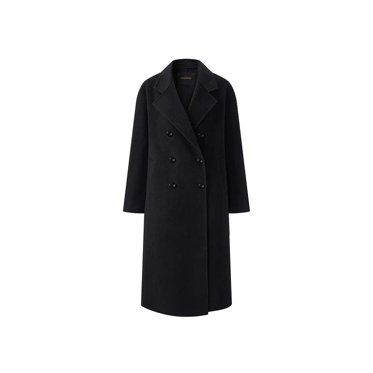 Women's Straight Double-faced Wool Coat sold by PEACEBIRD product image thumbnail 2