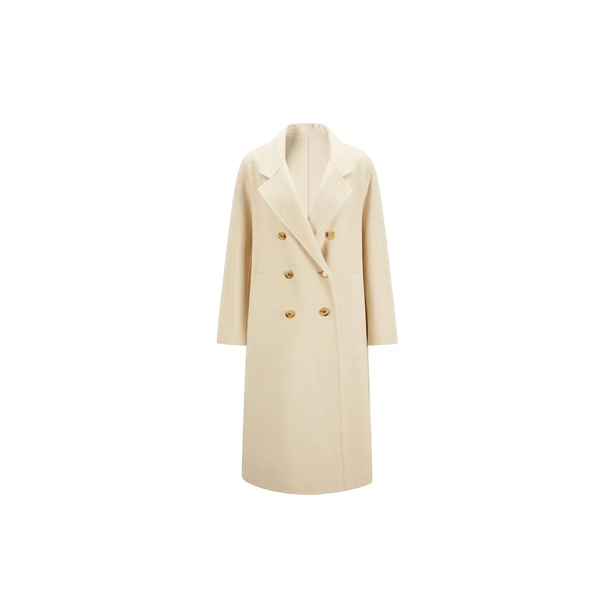Women's Straight Double-faced Wool Coat sold by PEACEBIRD
