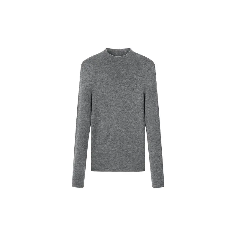 Women's Dark Gray Sheep Wool Pullover Sweater sold by PEACEBIRD