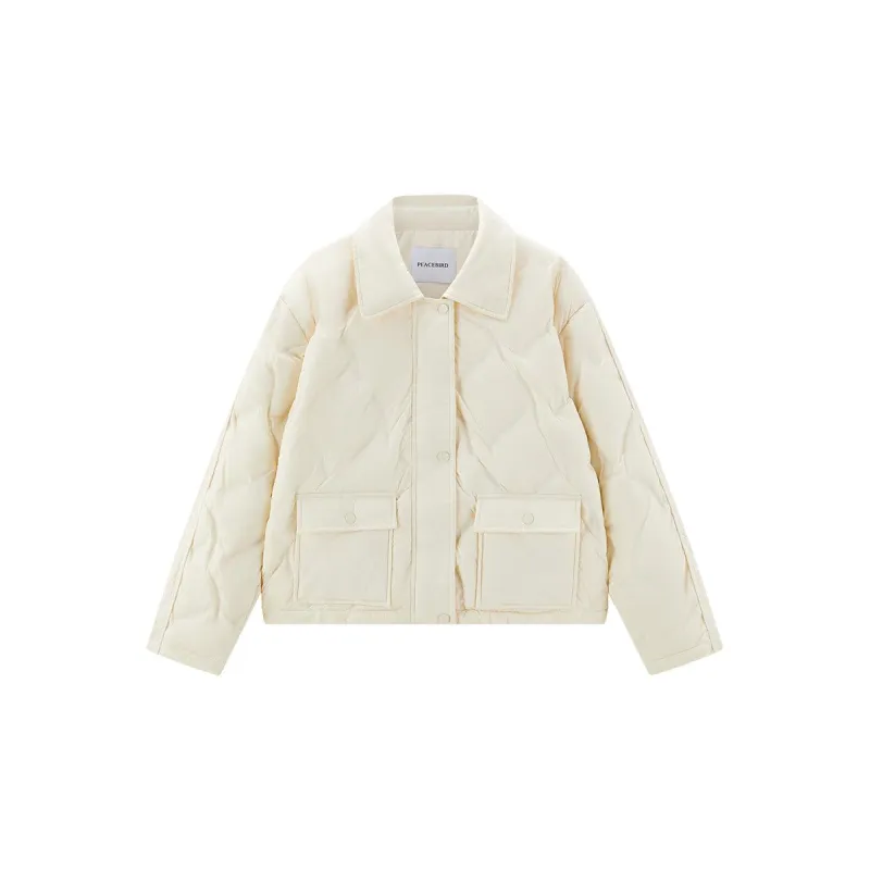 Women's Argyle Embossing Puffer Jacket sold by PEACEBIRD