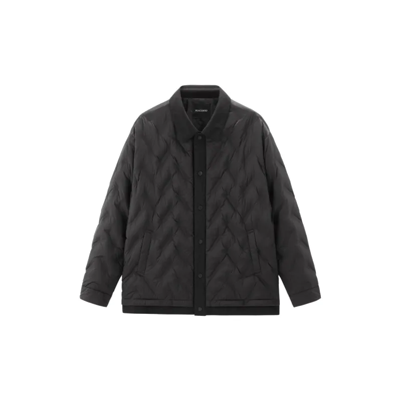 Men's Panelled Puffer Jacket sold by PEACEBIRD