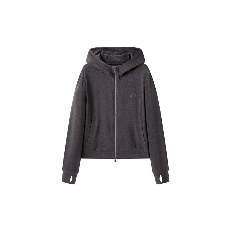 Women's Rhinestone Letter Zip Up Hoodie sold by PEACEBIRD