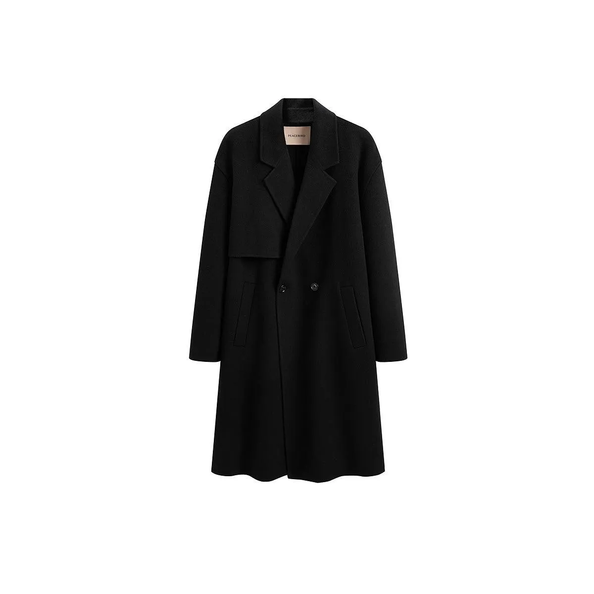 Men's Loose Fit Wool Coat sold by PEACEBIRD