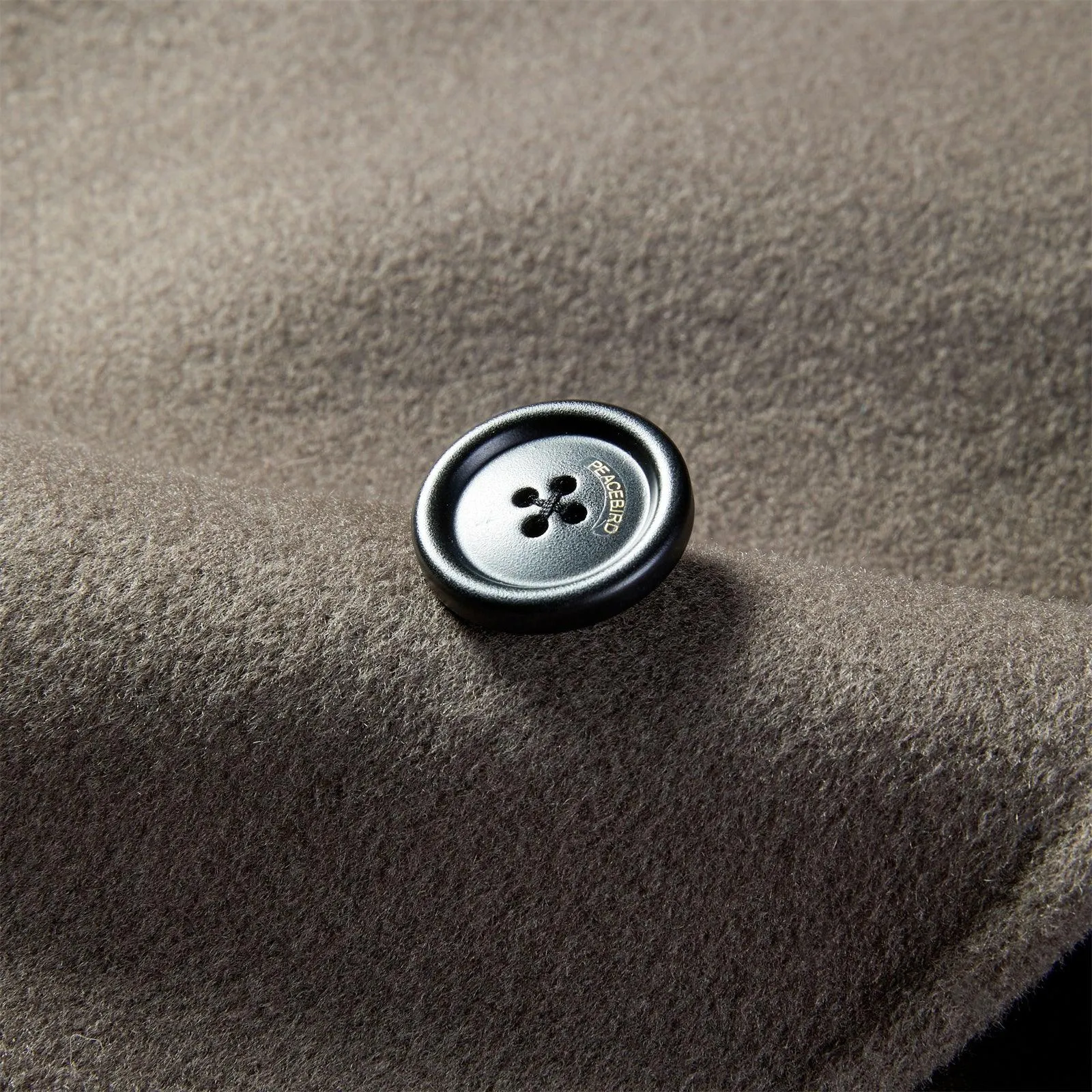 Men's Loose Fit Sheep Wool Coat sold by PEACEBIRD product image thumbnail 5
