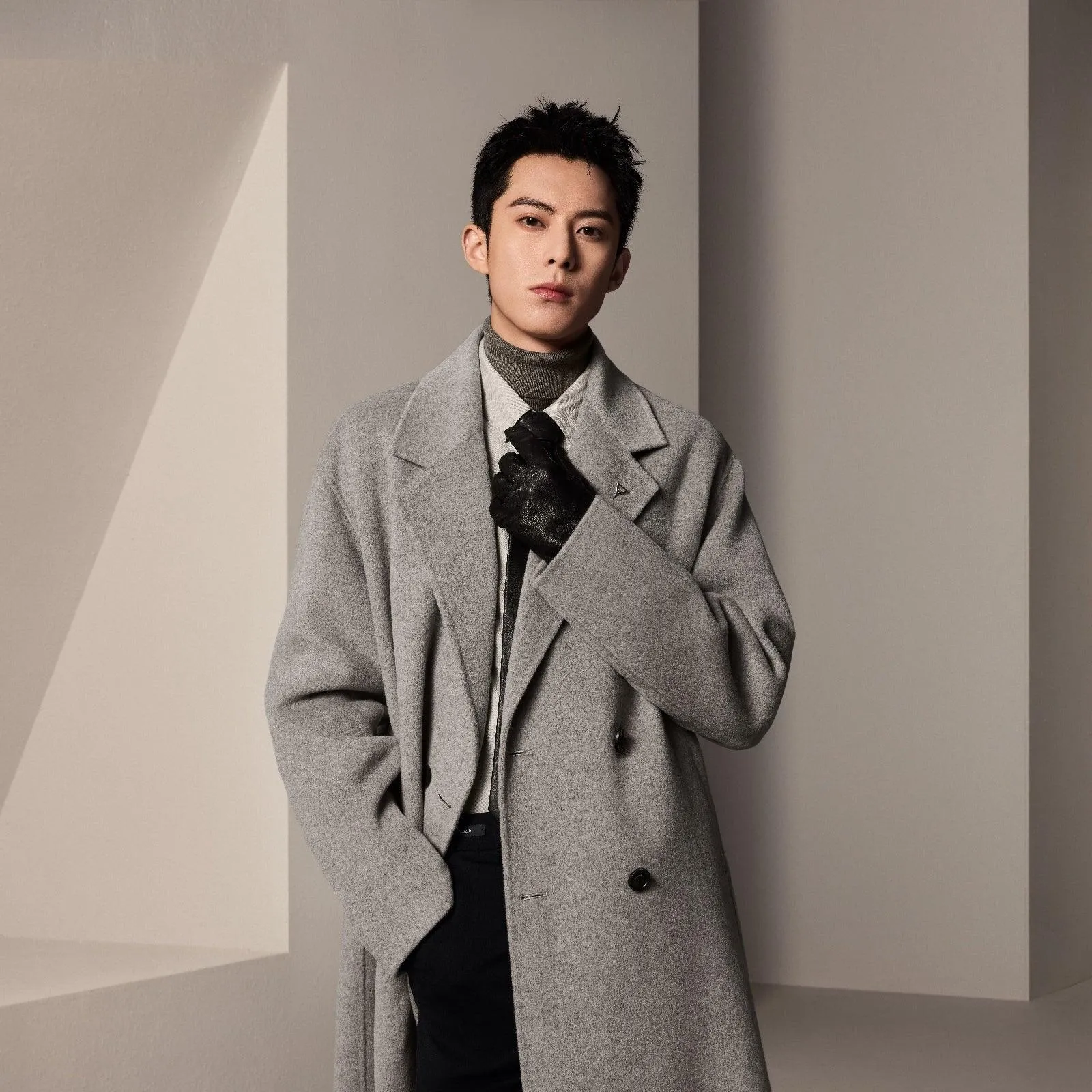 Men's Double-Breasted Wool Coat sold by PEACEBIRD product image thumbnail 2