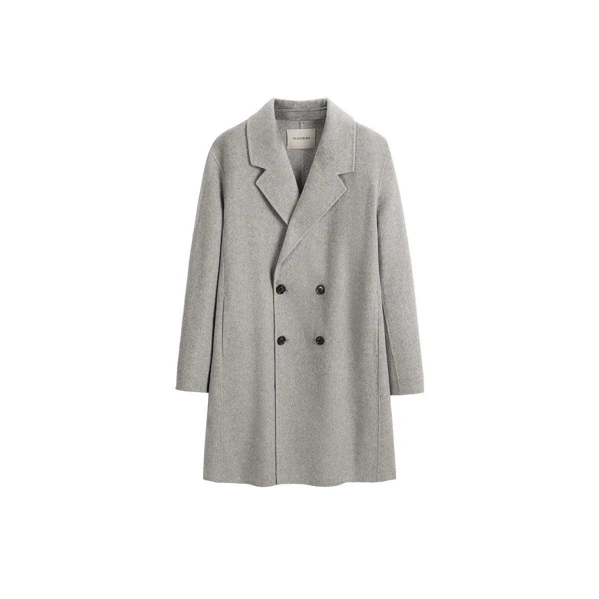 Men's Double-Breasted Wool Coat sold by PEACEBIRD