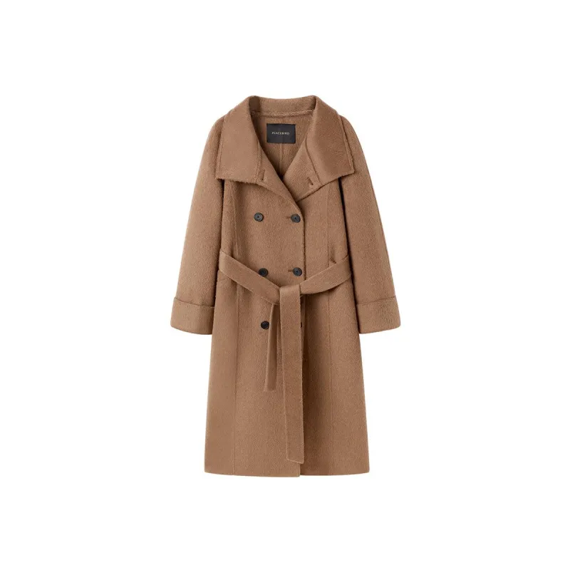 Women's Straight Camel Wool Coat sold by PEACEBIRD