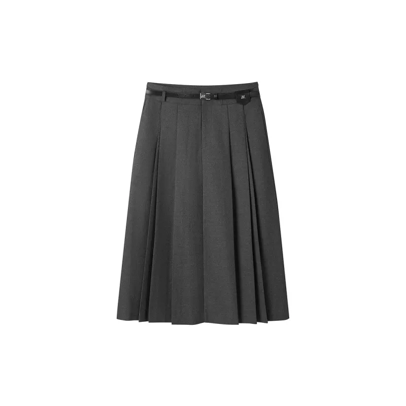 Women's Pleated Long Skirt sold by PEACEBIRD