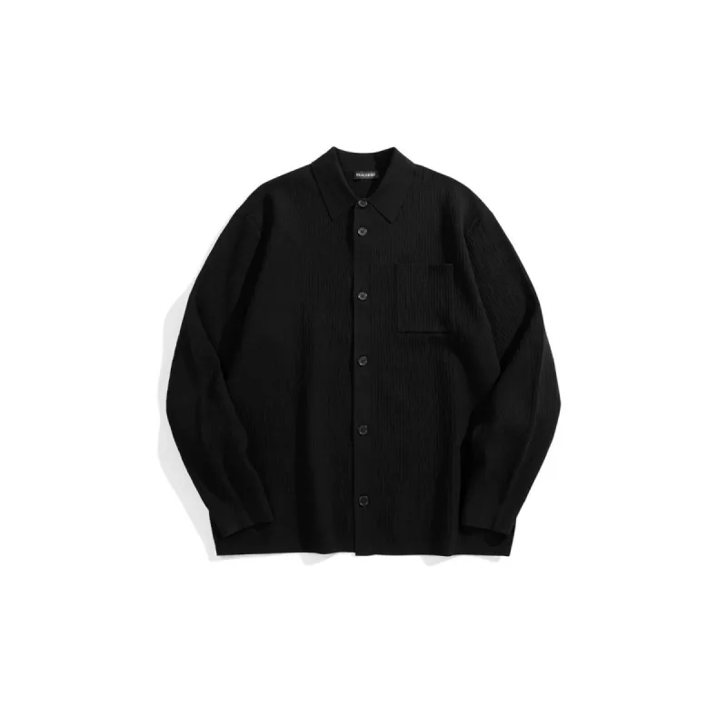 Men's Turn-down Collar Cardigan sold by PEACEBIRD