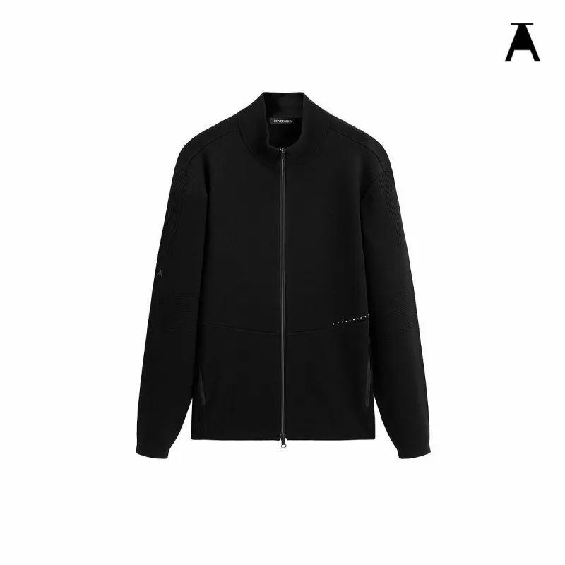 Men's Solid Zipper Jacket sold by PEACEBIRD