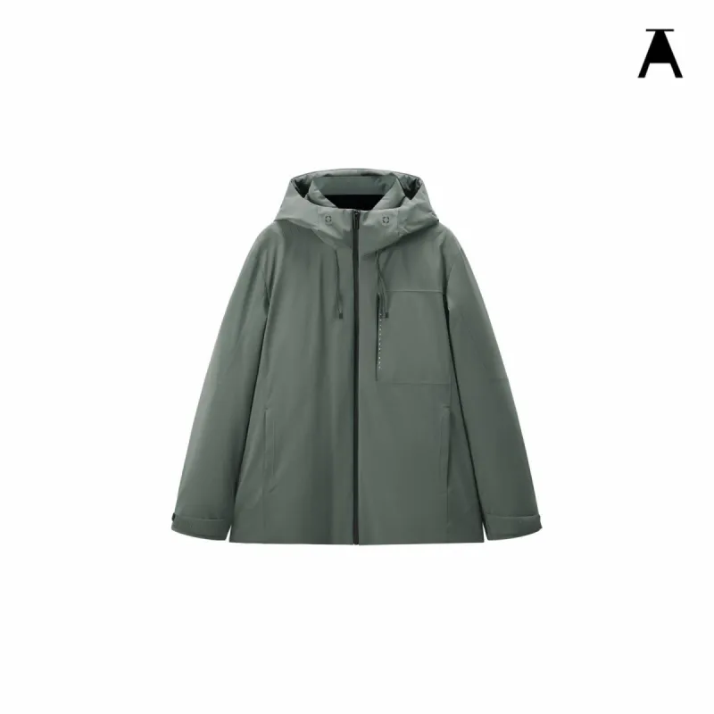 Men's Spliced Puffer Jacket sold by PEACEBIRD