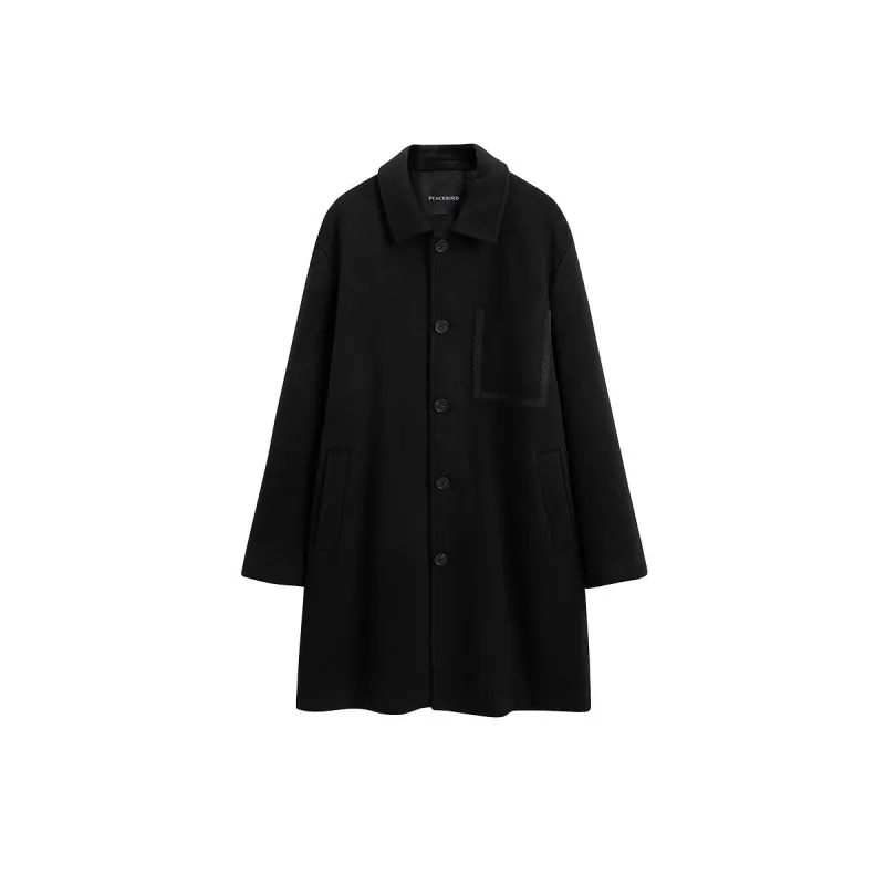 Men's Loose Vintage Wool Coat sold by PEACEBIRD