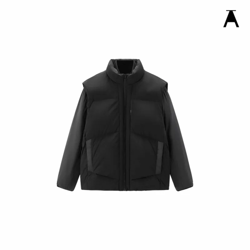 Men's Embossed Puffer Jacket sold by PEACEBIRD