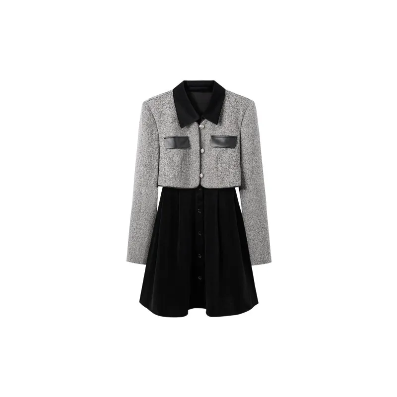 Women's Textured 2-In-1 Dress sold by PEACEBIRD