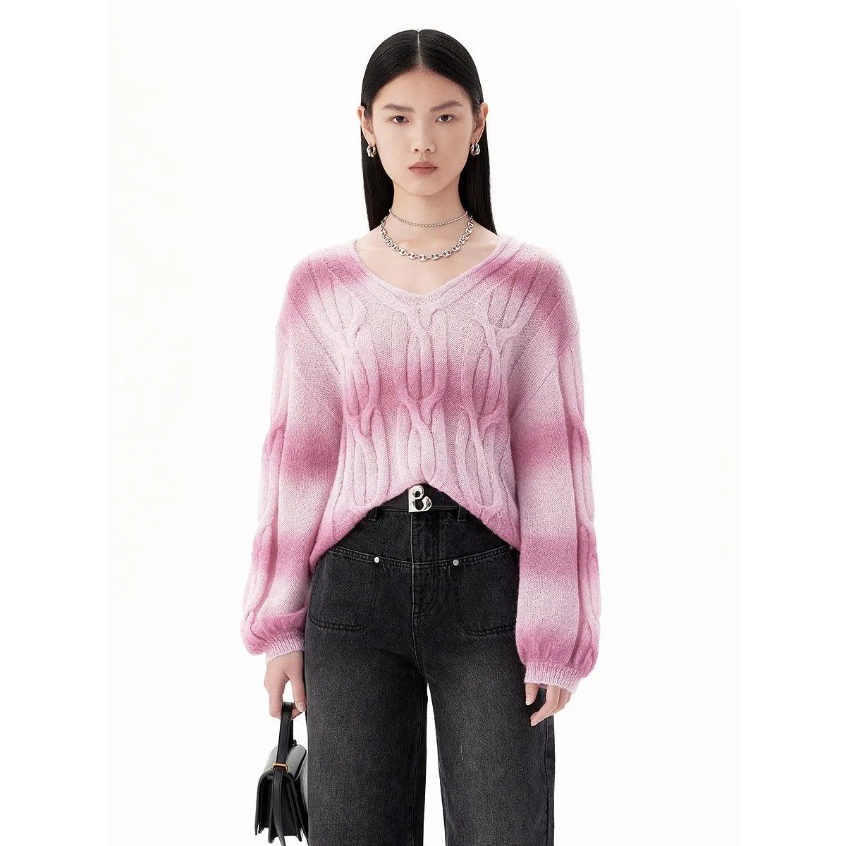 Women's Smudge Textured Pullover sold by PEACEBIRD product image thumbnail 2