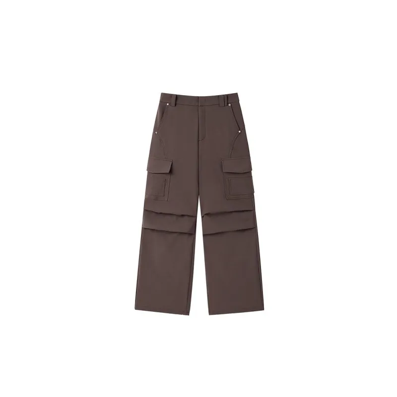 Women's Pleated Cargo Pants sold by PEACEBIRD