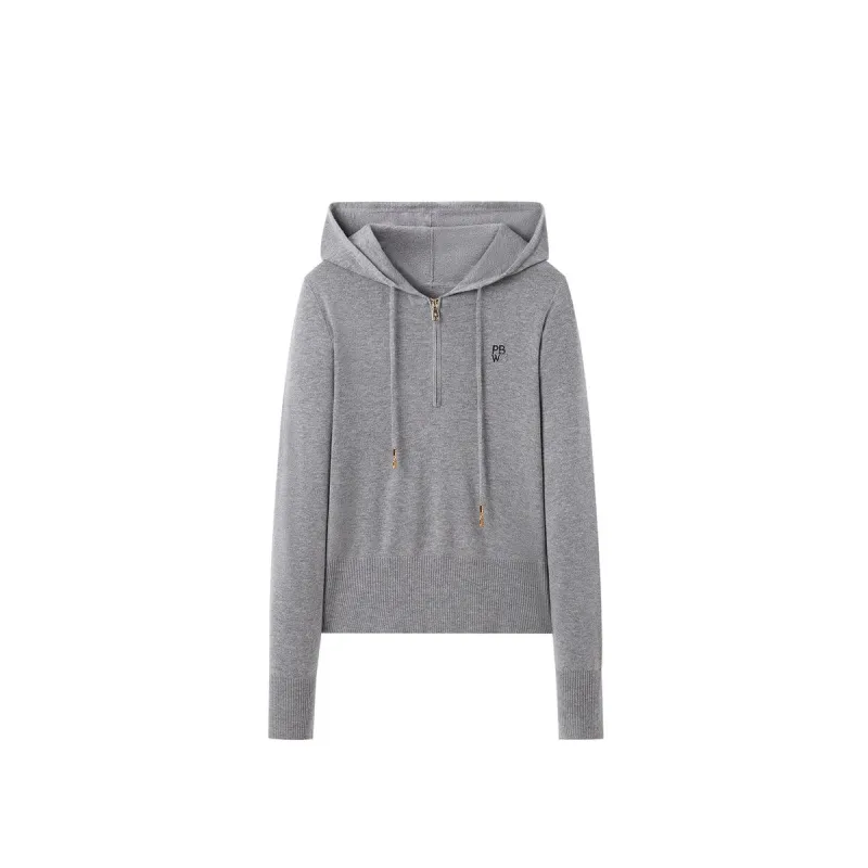 Women's Embroidered Hooded Knit Pullover sold by PEACEBIRD