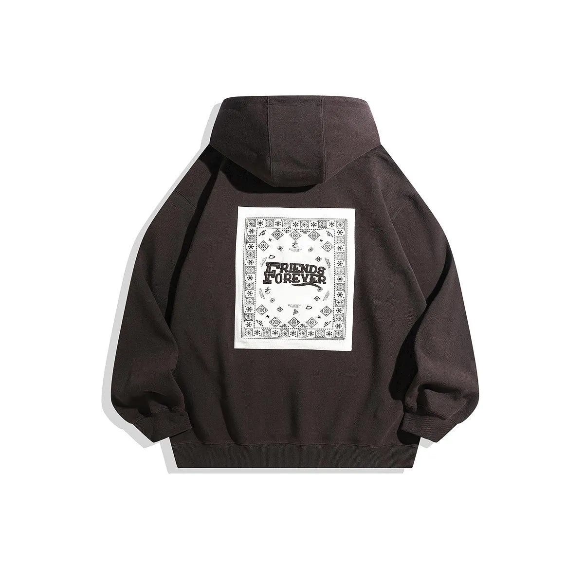 Men's Vintage Print Hoodies sold by PEACEBIRD product image thumbnail 2