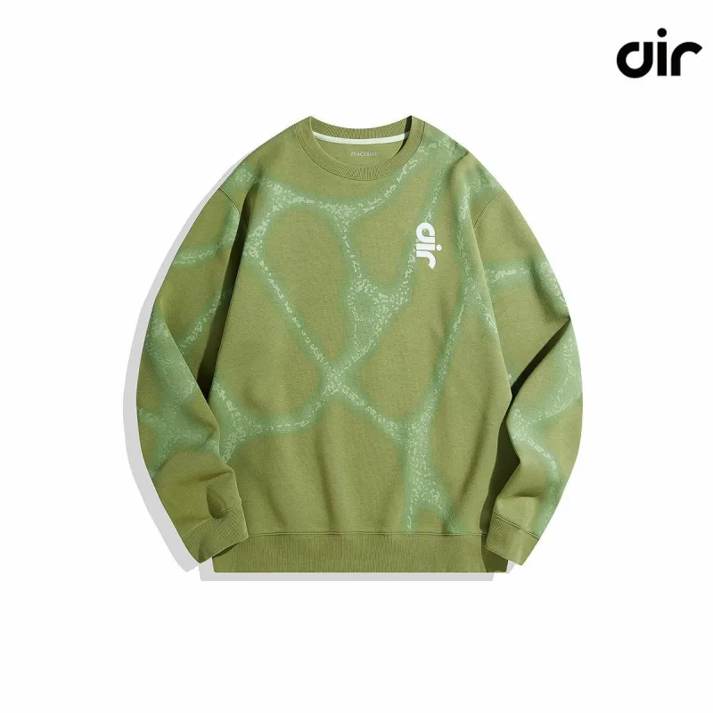 Men's Green Printed Sweatshirt sold by PEACEBIRD