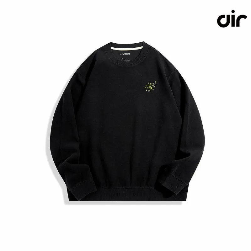 Men's Black Embroidered Sweatshirt sold by PEACEBIRD