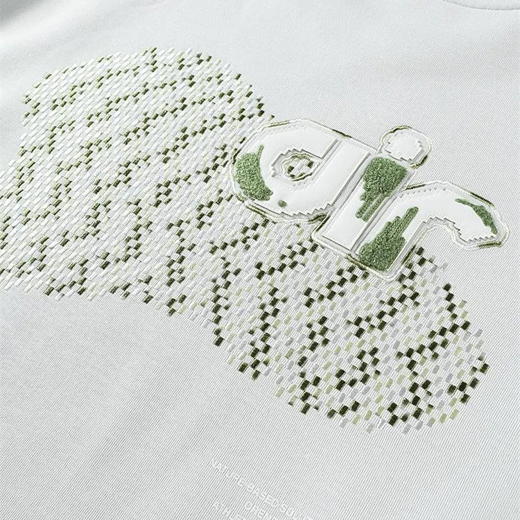 Men's White Embroidered Sweatshirt sold by PEACEBIRD product image thumbnail 5