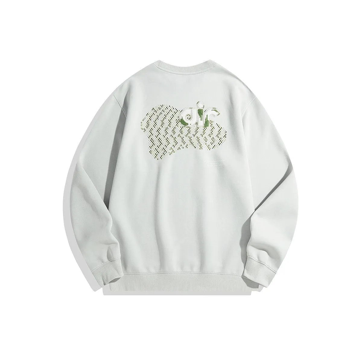 Men's White Embroidered Sweatshirt sold by PEACEBIRD product image thumbnail 2