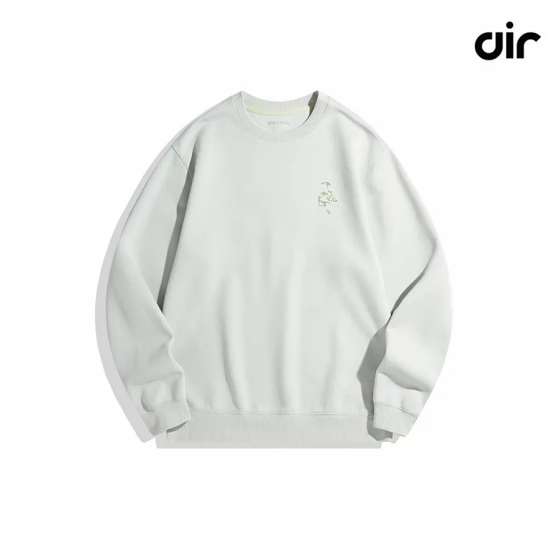Men's White Embroidered Sweatshirt sold by PEACEBIRD