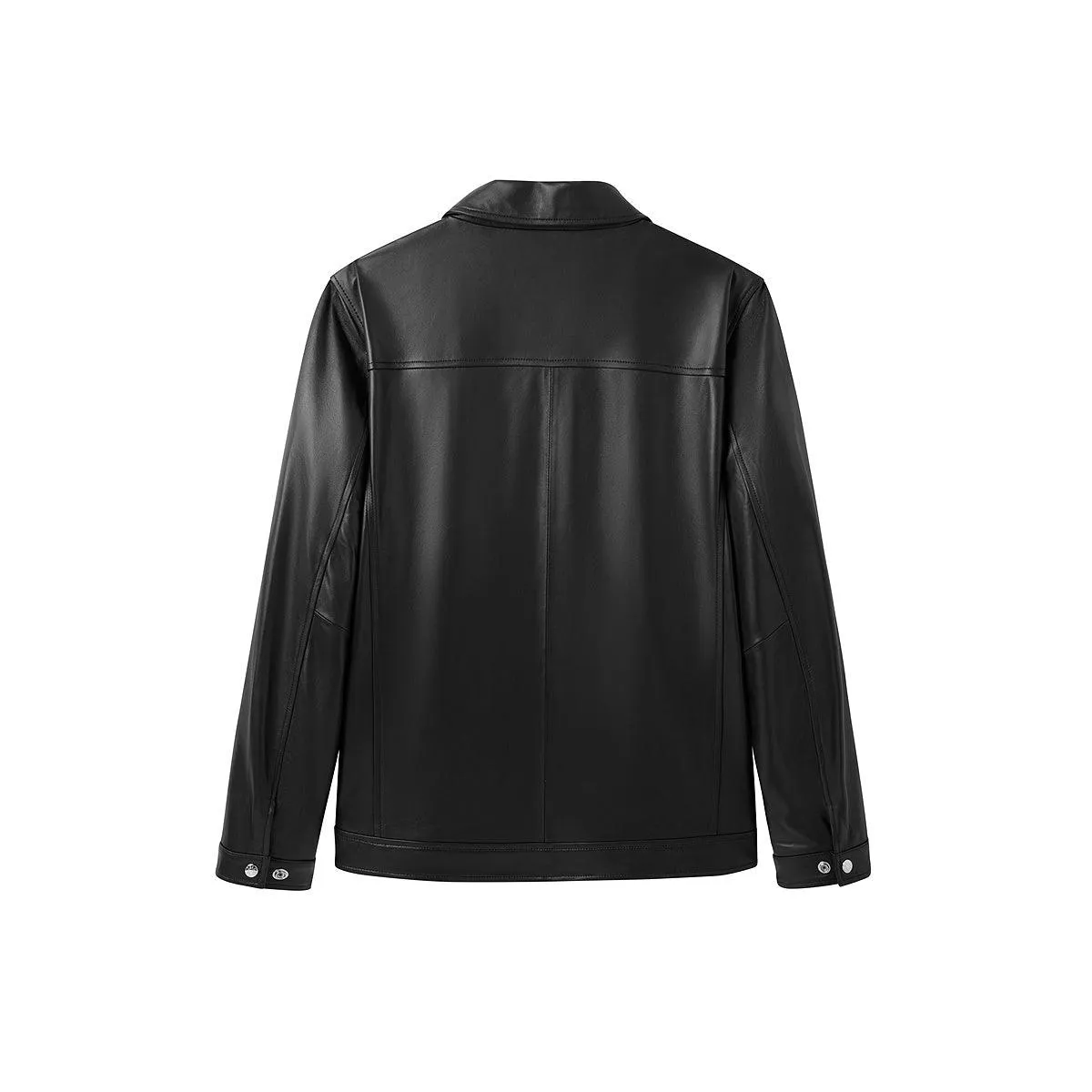 Men's 3D Printed Leather Jacket sold by PEACEBIRD product image thumbnail 2