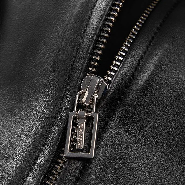 Men's 3D Printed Leather Jacket sold by PEACEBIRD product image thumbnail 5