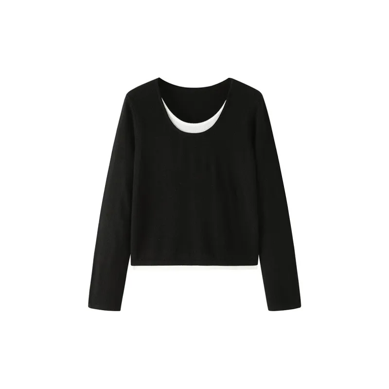 Women's Patchwork Wool Sweater sold by PEACEBIRD