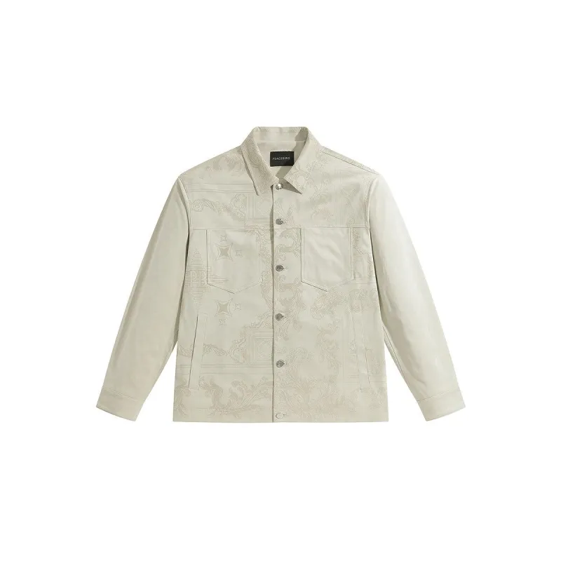 Men's Suede Jacquard Jacket sold by PEACEBIRD