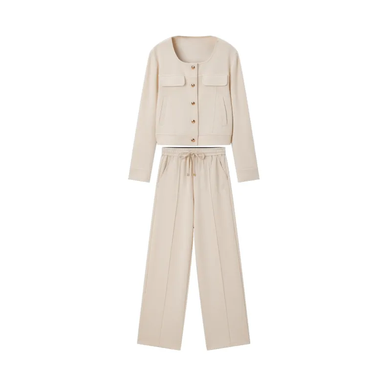 Women's Elegant Square Neck Knitted Suit sold by PEACEBIRD