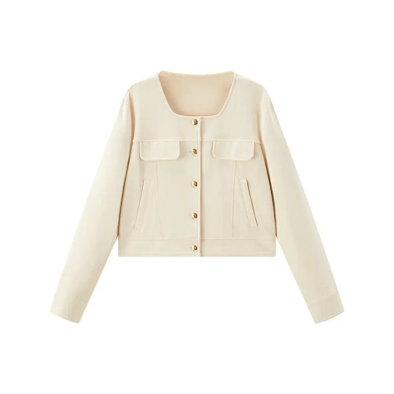 Women's Elegant Square Neck Knitted Jacket sold by PEACEBIRD