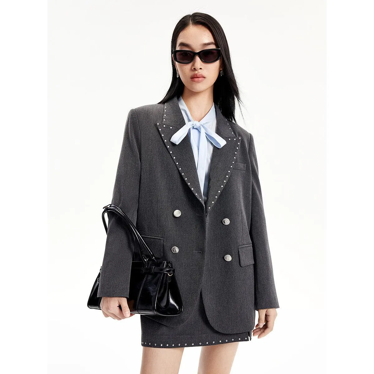 Women's Rhinestone A-line Skirt sold by PEACEBIRD product image thumbnail 2