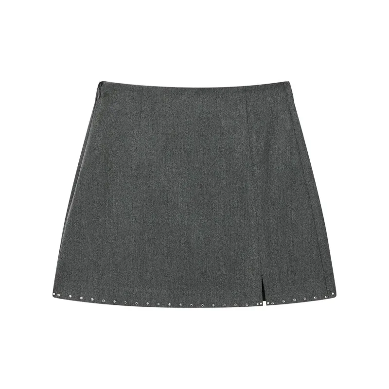 Women's Rhinestone A-line  Skirt sold by PEACEBIRD
