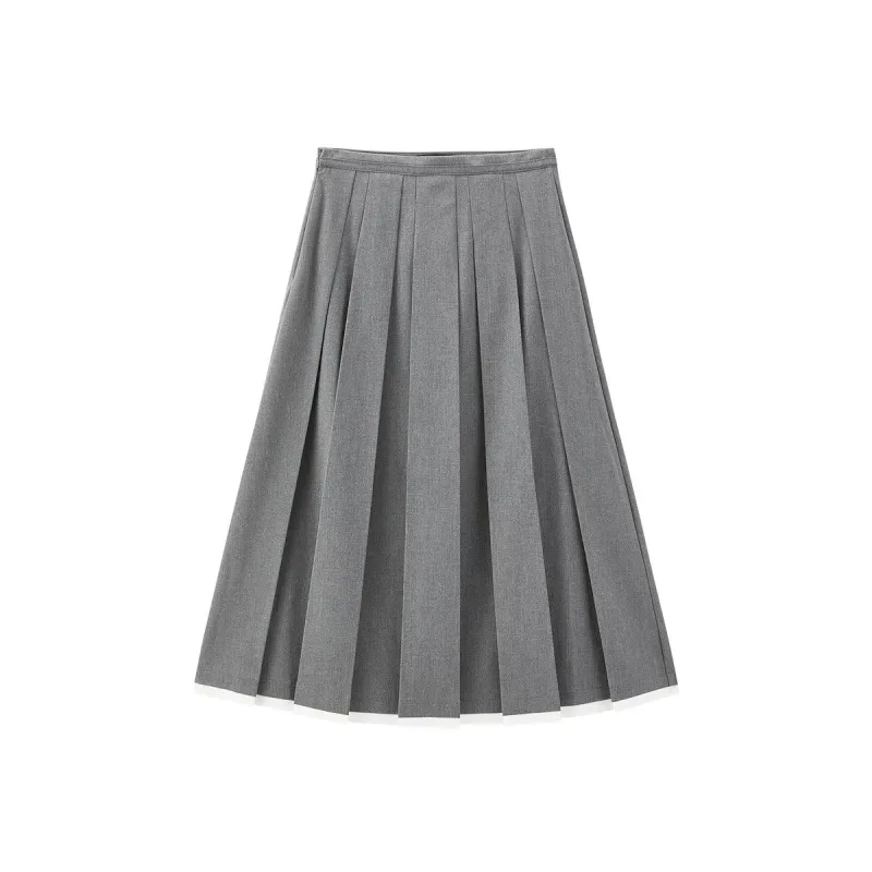 Women's Pleated Midi Skirt sold by PEACEBIRD