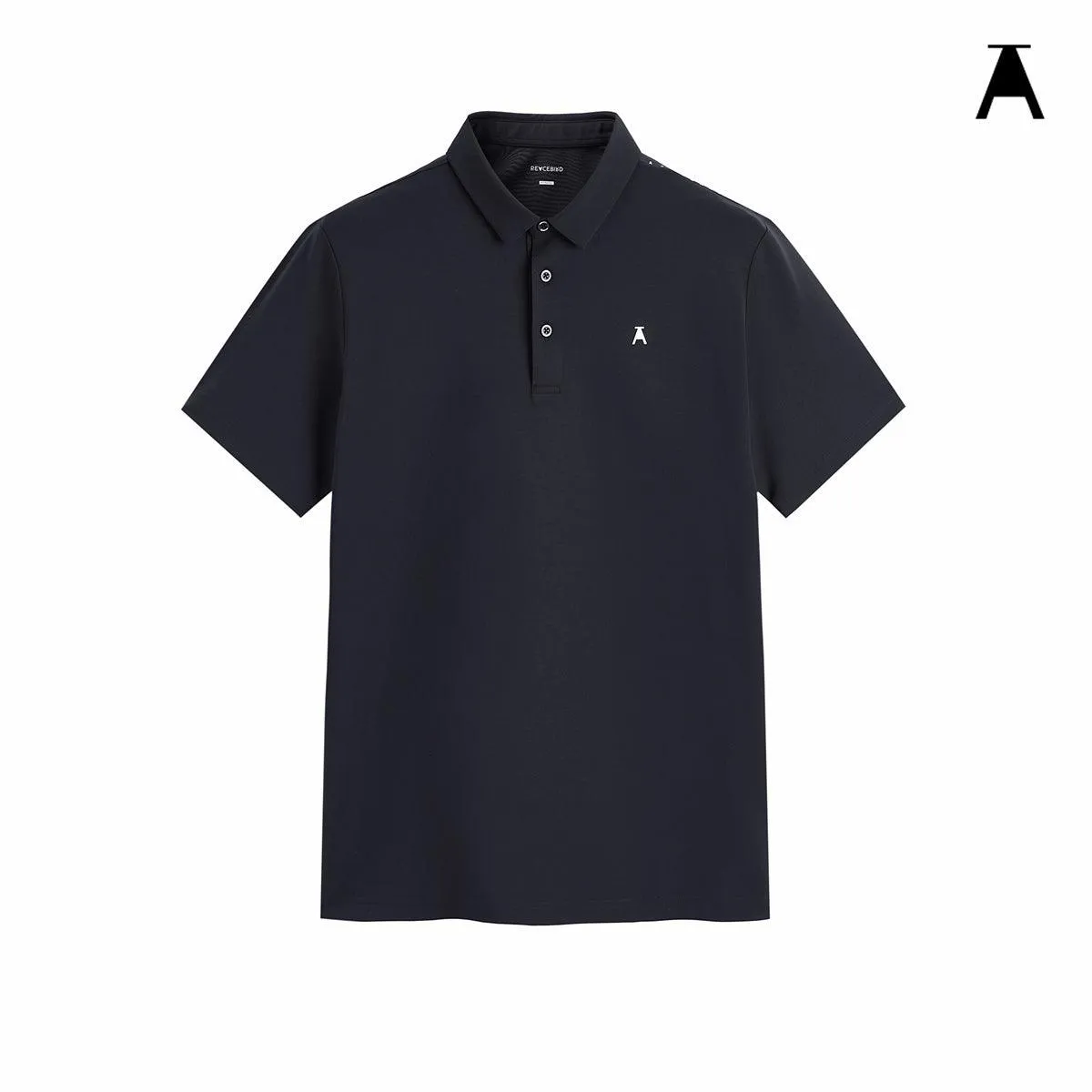 Men's Black Plain Polo Shirt sold by PEACEBIRD