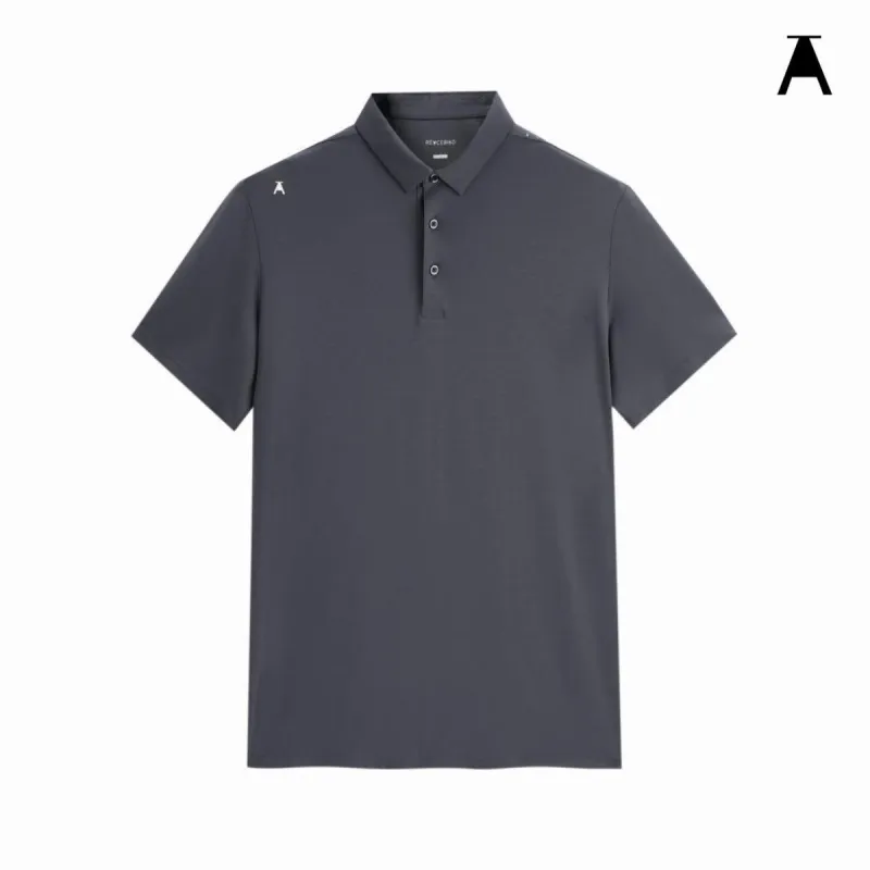 Men's Plain Gray Polo Shirt sold by PEACEBIRD