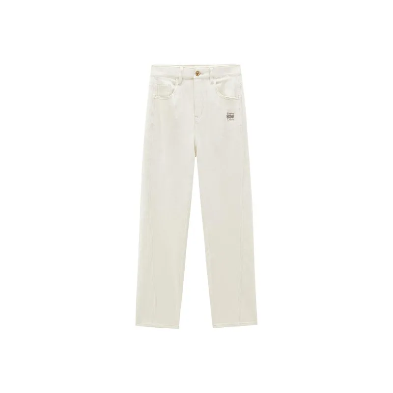 Women's Embroidered Straight Jeans sold by PEACEBIRD