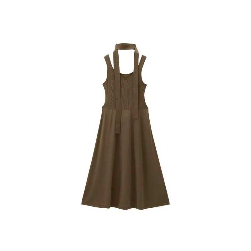 Women's Ribbon Knitted Tank Midi Dress sold by PEACEBIRD