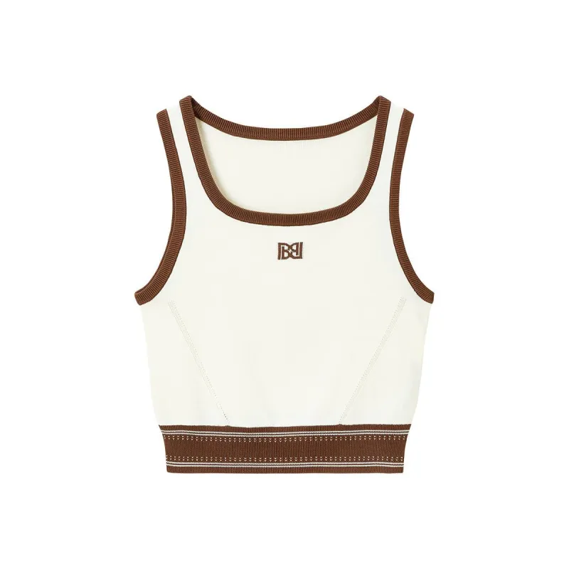 Women's Crop Top Knit Vest sold by PEACEBIRD