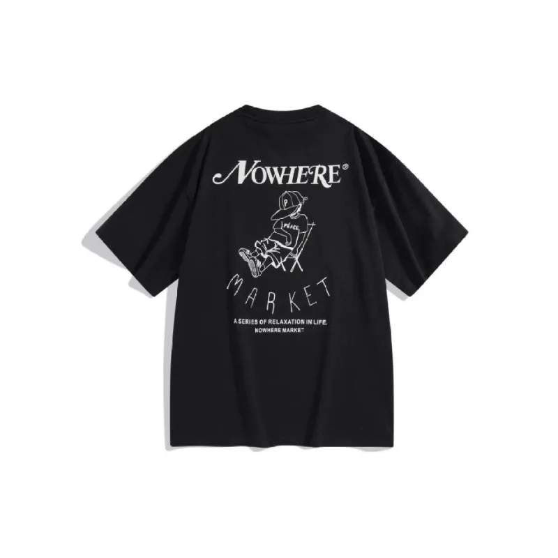 Men's Black Short Sleeve T-Shirt sold by PEACEBIRD