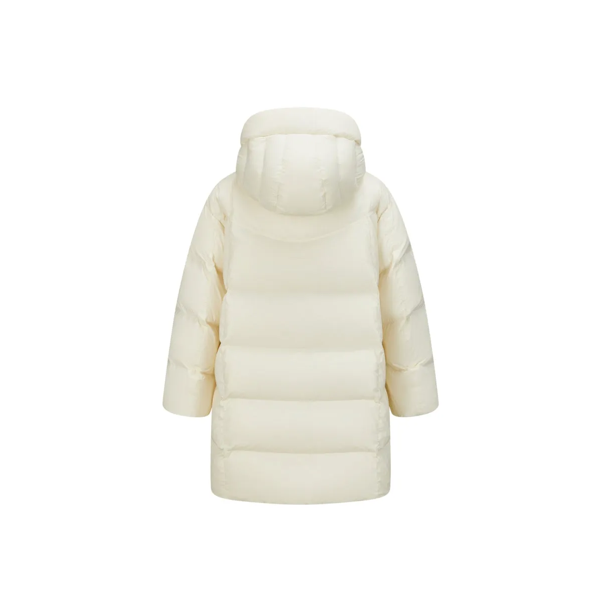 Women's Beige Quilted Long Warm Puffer Jacket sold by PEACEBIRD product image thumbnail 3