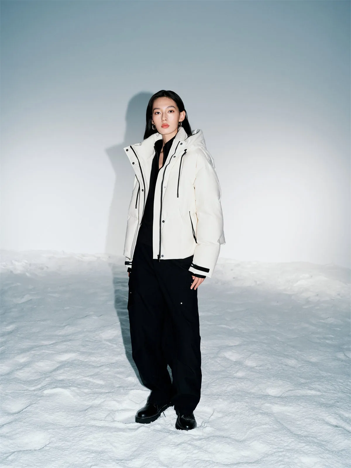 Women's Short Warm Puffer Jacket sold by PEACEBIRD product image thumbnail 2