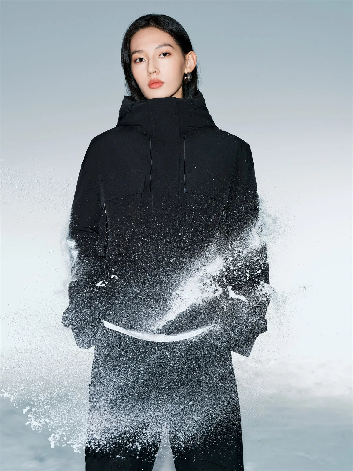 Women's Drawstring Waist Waterproof Puffer Jacket sold by PEACEBIRD product image thumbnail 2